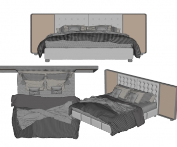 Modern Double Bed-ID:342721942