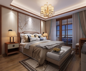 New Chinese Style Bedroom-ID:234292037