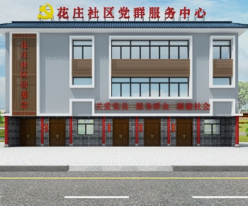 New Chinese Style Facade Element-ID:539145956