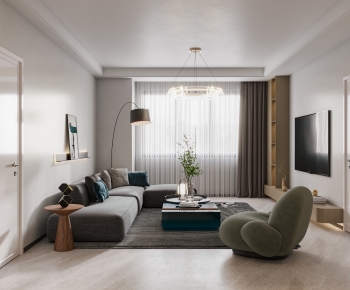 Modern A Living Room-ID:484801058