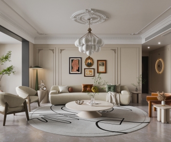 French Style A Living Room-ID:243355991
