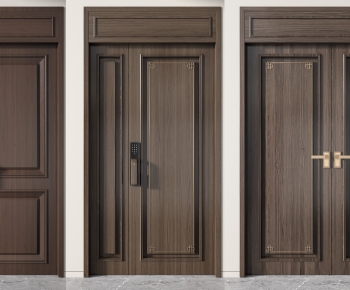 Modern Unequal Double Door-ID:813144929
