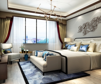 New Chinese Style Bedroom-ID:863341093