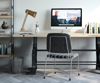 Modern Computer Desk And Chair-ID:841264019