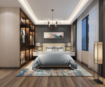 New Chinese Style Bedroom-ID:761703974