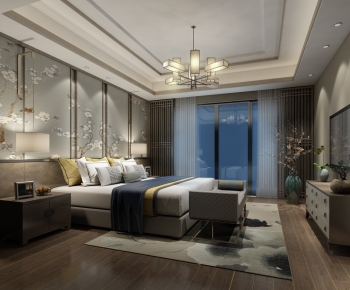 New Chinese Style Bedroom-ID:669930028