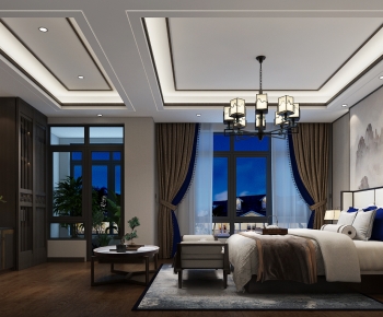 New Chinese Style Bedroom-ID:955419549