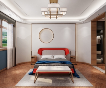New Chinese Style Bedroom-ID:522192963