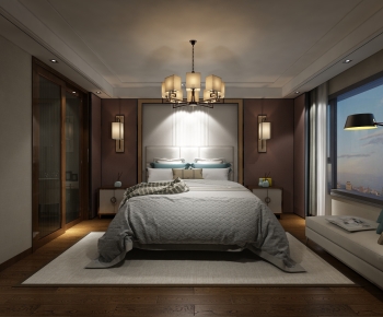 New Chinese Style Bedroom-ID:616192103