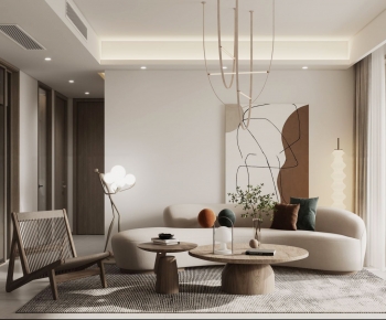 Wabi-sabi Style A Living Room-ID:984026919