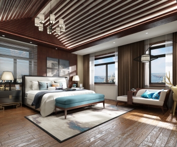 New Chinese Style Bedroom-ID:991262911