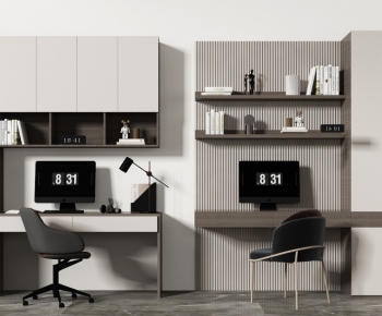Modern Computer Desk And Chair-ID:816550022