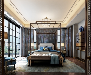 New Chinese Style Bedroom-ID:190041117