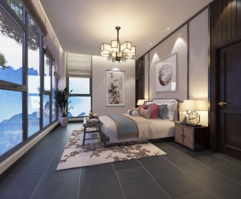 New Chinese Style Bedroom-ID:260165934