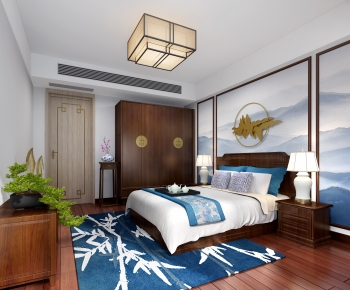 New Chinese Style Bedroom-ID:568145997