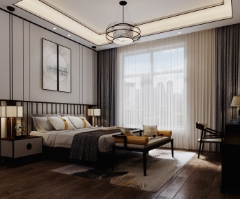 New Chinese Style Bedroom-ID:997817993