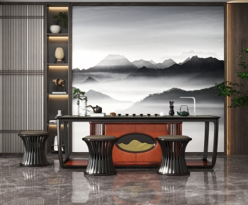 New Chinese Style Tea Tables And Chairs-ID:367654094