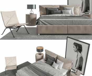 Modern Double Bed-ID:190154082