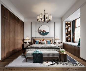 New Chinese Style Bedroom-ID:359863043