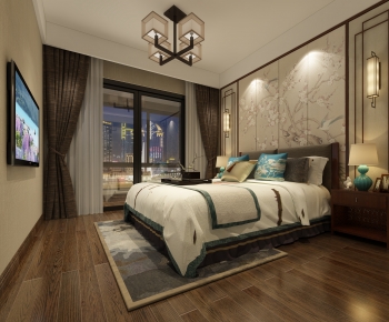 New Chinese Style Bedroom-ID:161796094