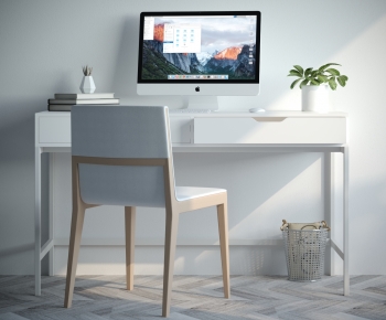 Nordic Style Computer Desk And Chair-ID:710629944