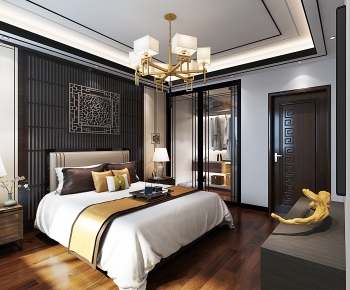 New Chinese Style Bedroom-ID:656841999
