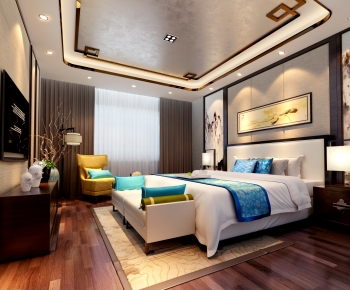 New Chinese Style Bedroom-ID:573868992