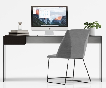 Modern Computer Desk And Chair-ID:498764049