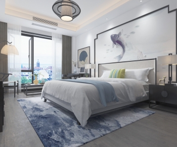 New Chinese Style Bedroom-ID:442180643