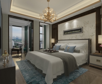 New Chinese Style Bedroom-ID:634660967