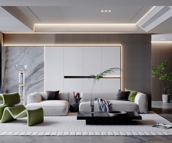 Modern A Living Room-ID:885150446