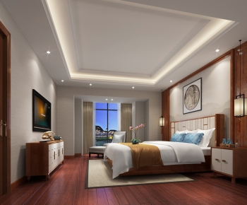 New Chinese Style Bedroom-ID:902842042