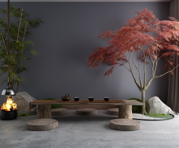 New Chinese Style Tea Tables And Chairs-ID:311661017