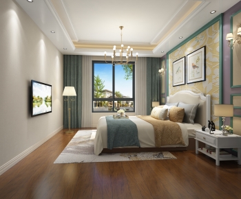 American Style Bedroom-ID:596879964