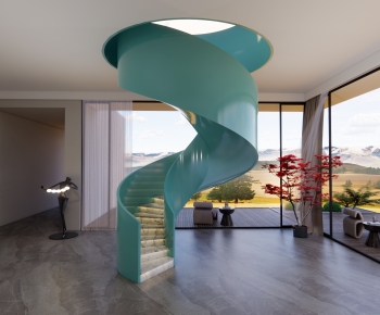Modern New Chinese Style Stairwell-ID:672349934