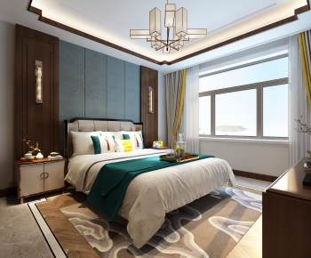 New Chinese Style Bedroom-ID:697621115