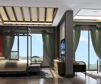 New Chinese Style Bedroom-ID:736690049