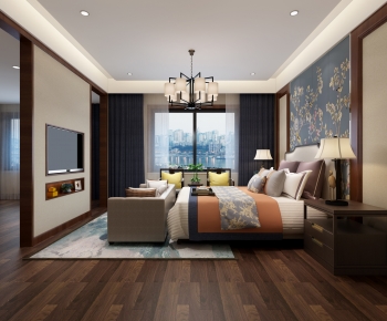 New Chinese Style Bedroom-ID:254039058