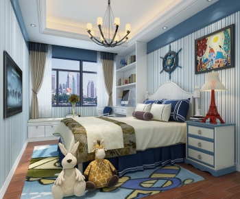 Mediterranean Style Boy's Room And Son's Room-ID:519834041