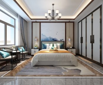 New Chinese Style Bedroom-ID:186666012