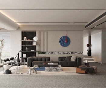 Modern Wabi-sabi Style A Living Room-ID:906769048