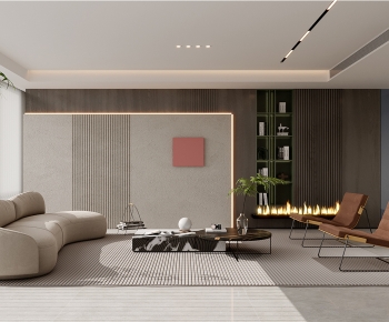 Modern Wabi-sabi Style A Living Room-ID:731580978