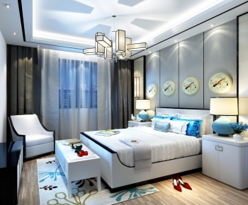 New Chinese Style Bedroom-ID:184206016