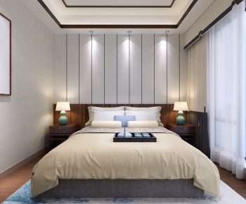 New Chinese Style Bedroom-ID:620378973