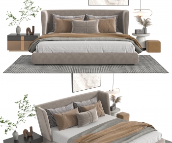 Modern Double Bed-ID:463517901