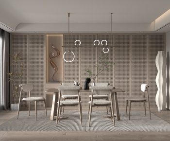 Nordic Style New Chinese Style Dining Room-ID:334057097