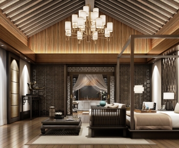 New Chinese Style Bedroom-ID:874865069