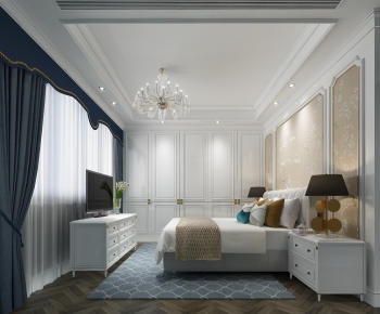 Simple European Style Bedroom-ID:385186915