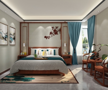 New Chinese Style Bedroom-ID:482723959