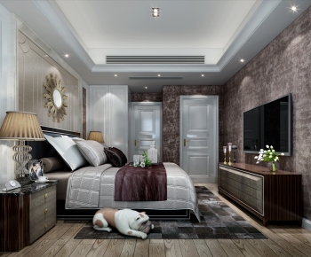 Simple European Style Bedroom-ID:597001087